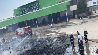 Paketleme tesisinde çıkan yangın söndürüldü