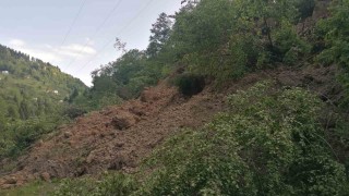Trabzonun Şalpazarı ilçesinde heyelan