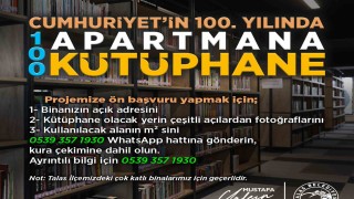 100 apartmana 100 kütüphaneye başvurular sürüyor
