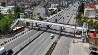 60 Evler yaya üst geçidi tamamlanıyor