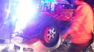 Ağrıda takla atan otomobilin sürücüsü yaralandı