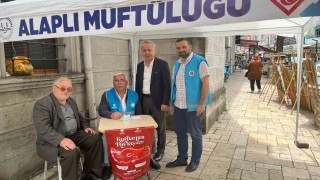 Alaplı Müftülüğü vekalet yoluyla kurban bağış standı açtı