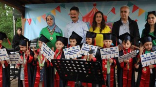 Ata Çocuk Gelişim Merkezinde minikler mezuniyet coşkusu yaşadı