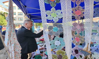 Bahar Şenliğinde el emeği göz nuru ürünler sergilendi