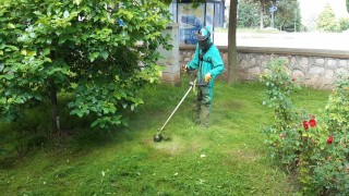 Başiskelenin yeşil alanlarında hummalı çalışma