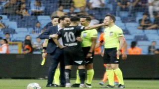 Belhanda ile hakem Erkan Özdamar arasında gerginlik yaşandı