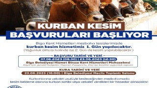 Bigada kurban kesim başvuruları 7 Haziranda başlıyor