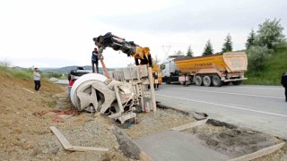 Bilecikte beton mikserinin devrilmesi sonucu 1 kişi yaralandı