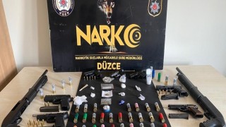 Düzcede polis ekiplerinden uyuşturucu operasyonu