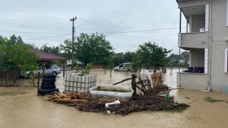 Düzcede şiddetli yağmur 4 ilçede su taşkınlarına sebep oldu