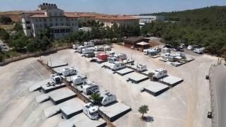Gaziantepte yeni karavan parkı Burç Ormanında tamamlandı