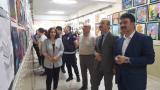 Gemiciler Ortaokulu görsel sanatlar sergisi gerçekleşti