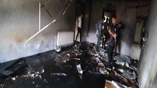 Hacda olan vatandaşın evi yandı