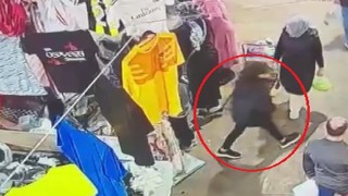 Halı ile kızı kamufle etti: Saniyeler içinde 18 bin TLlik çantayı çalıp kayıplara karıştılar