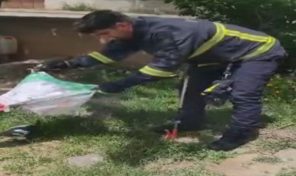 Havalandırma boşluğunda mahsur kaldı, itfaiye ekiplerince kurtarıldı