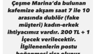 İzmirde dublör müşteri devri