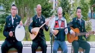 Jandarma personelinden anlamlı klip