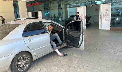 Kaçan koçu yakalamaya çalışınca yaralandı