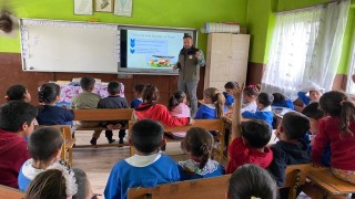 Karsta okullarda hijyen eğitimi veriliyor