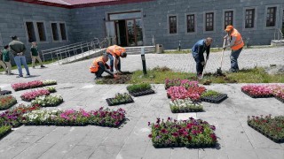 Karsta park ve bahçeler çiçek açıyor