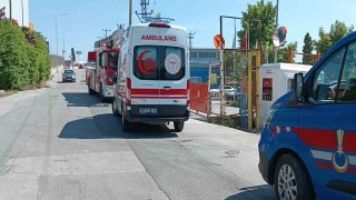 Kauçuk fabrikasında yangın çıktı, işçiler müdahale etti