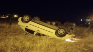 Kontrolden çıkan otomobil takla attı: 1 yaralı