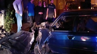 Kontrolden çıkan otomobil trafik levhasına çarptı: 1 yaralı