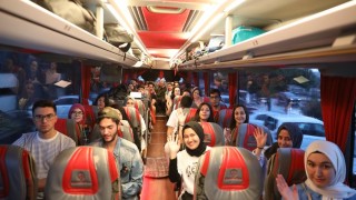 Melikgazi Yeşilaycı gençleri Çanakkaleye uğurladı