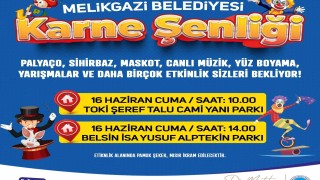 Melikgazide çocuklara ‘karne şenliği