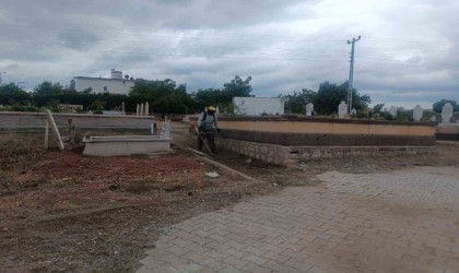 Melikgazide mezarlıklar bayram ziyareti için hazır hale geldi