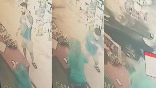 O anlar kamerada: Fren yerine gaza basınca markete daldı