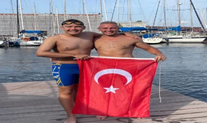 Otizmli yüzücü Tuna yine tarih yazdı