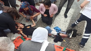 Otomobil karşıdan karşıya geçen yayaya çarptı