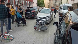 Otomobil ve motosiklet çarpıştı: 1 yaralı
