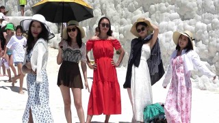 Pamukkaleye ilk 5 ayda 561 bin turist geldi