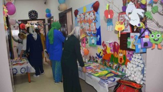 Şahinbeyde ana sınıfı öğrencileri ve kursiyerlerden sergi