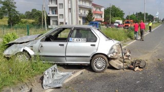 Samsunda iki otomobil çarpıştı: 2 yaralı