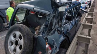 Samsunda tır ile otomobil çarpıştı: 1 yaralı