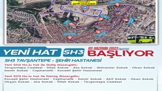 Şehir hastanesine yeni hat