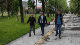 Şiddetli yağış sonrası saha temizlik çalışmalarını yerinde inceledi