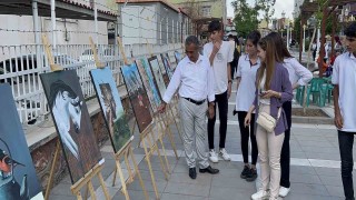Silopide öğrenciler resimlerle çevre kirliliğine dikkat çekti