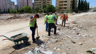 Sokak ve caddelerde temizlik çalışması
