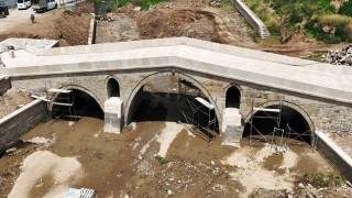 Tarihi Mimar Sinan Köprüsü restorasyonunda sona doğru