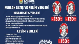 Tarsusta kurbanlık fiyatları ile satış ve kesim yerleri belirlendi