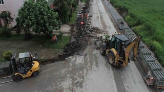 Tekkeköye 2,5 km uzunluğunda çift yönlü kaldırım