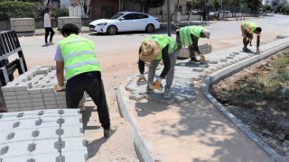 Toroslardaki kaldırım çalışmaları Çağdaşkentde devam ediyor