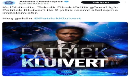 Adana Demirspor, Patrick Kluivert ile 2 yıllık sözleşme imzaladı