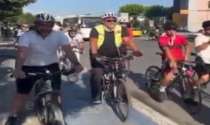 Bisikletliler tepkilerini böyle gösterdi