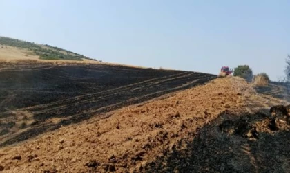 Çanakkale’de tarım arazisinde yangın; 1 hektar alan kül oldu