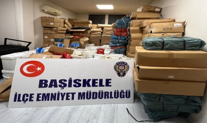 Depo baskınında 5 bin 709 kilo gümrük kaçağı nargile tütünü ele geçirildi